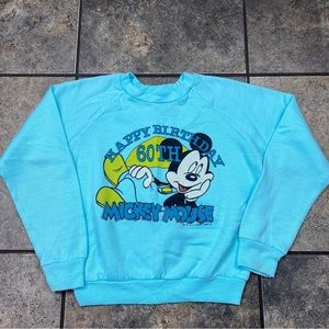 Kid’s VTG 1988 Disney Mickey Mouse 60th Birthday Crewneck Sweatshirt Size Medium